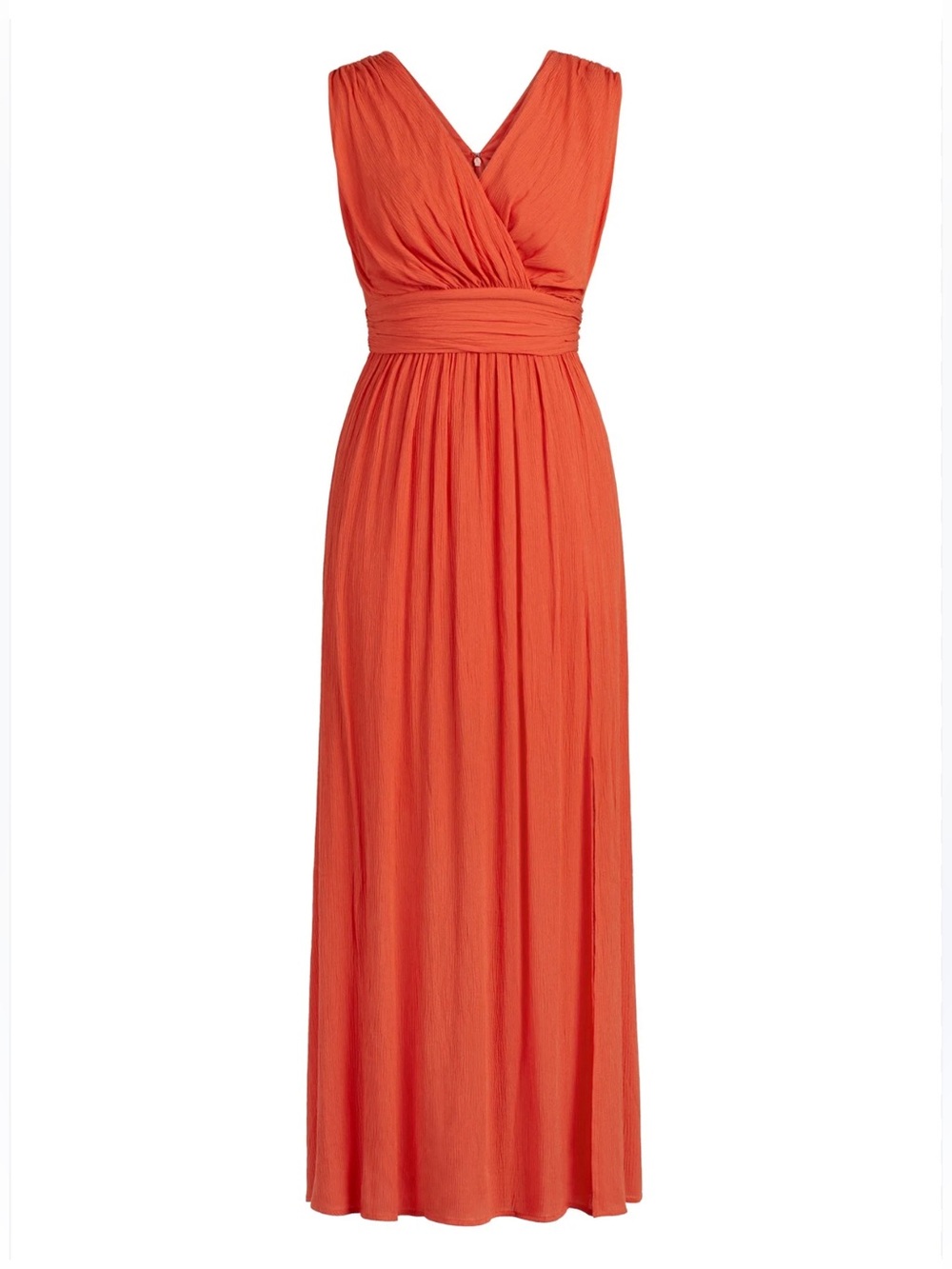 New NY& Co Coral Crinkle Maxi Dress